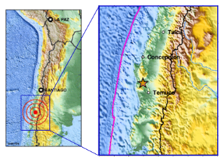Chile M9.5 Earthquake Map Chile M9.5 Earthquake Map